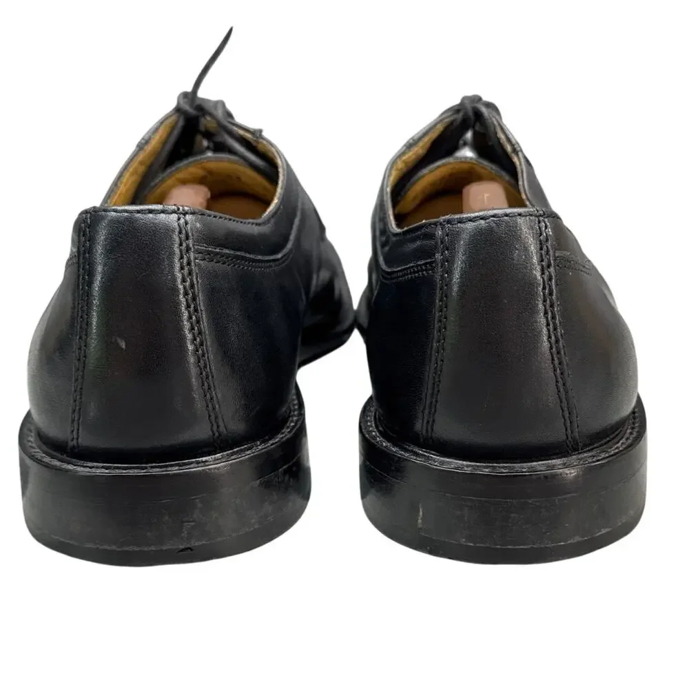 Brass Boot Vintage Black Leather Square Toe Lace Up Oxford Dress Shoe Men 11